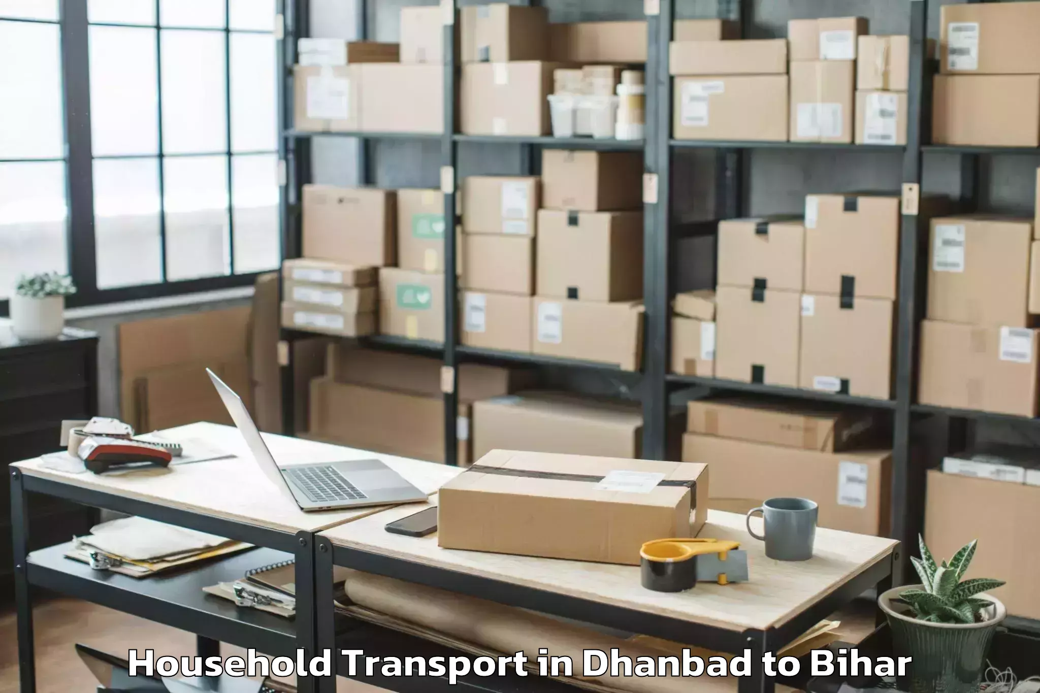 Dhanbad to Bettiah Household Transport Booking